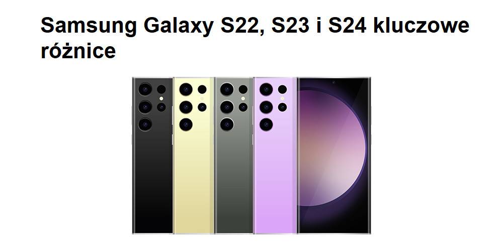 Por&oacute;wnanie serii Samsung Galaxy S22, S23 i S24 &ndash; co nowego we flagowych modelach?